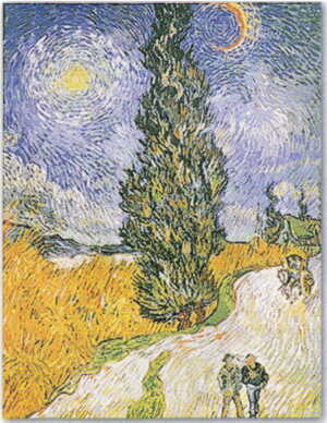 ビンセント ファン ゴッホ Vincent van Gogh 糸杉と星の見える道／ビンセント ファン ゴッホ Vincent van Gogh