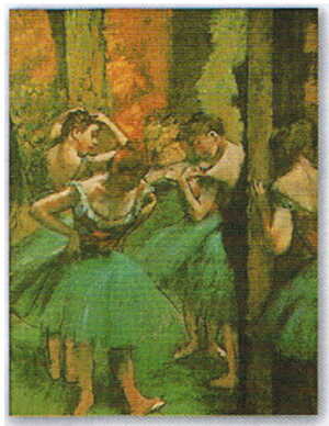 踊り子、ピンクとグリーン（ドガ） F3号 踊り子、ピンクとグリーン（ドガ） F3号 : 陶芸.com／e-画材